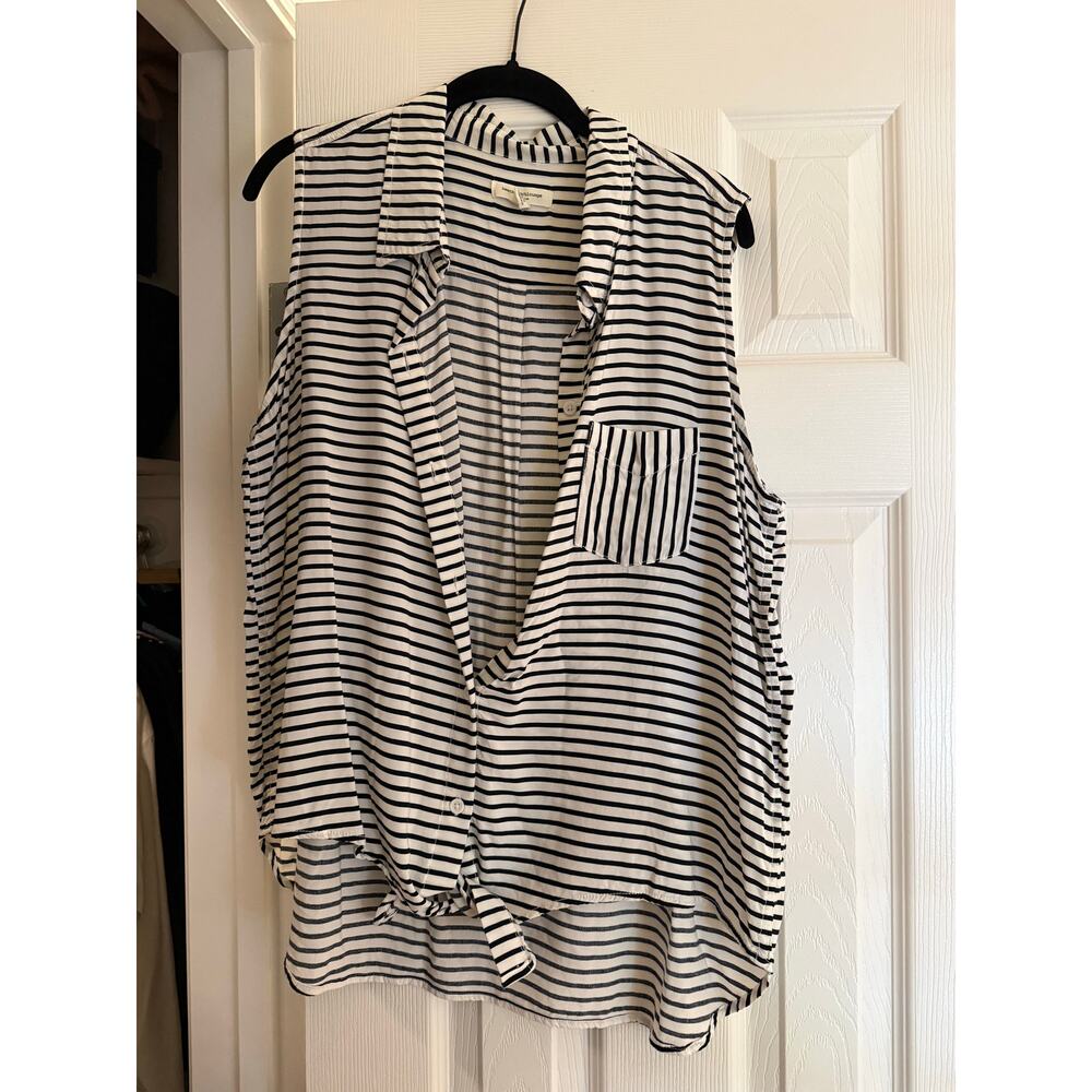 Beachlunchlounge stripe buttondown tieup shirt size XL - Picture 3 of 4